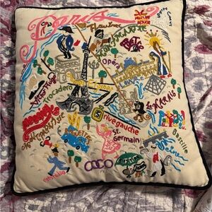 Catstudio Paris hand embroidered pillow